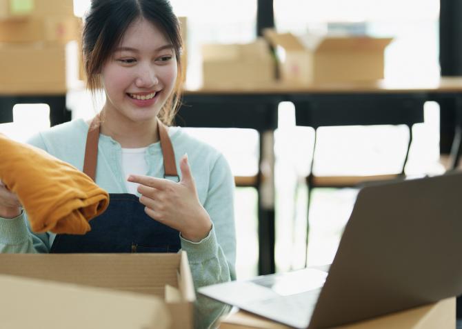 small business owner video conferencing
